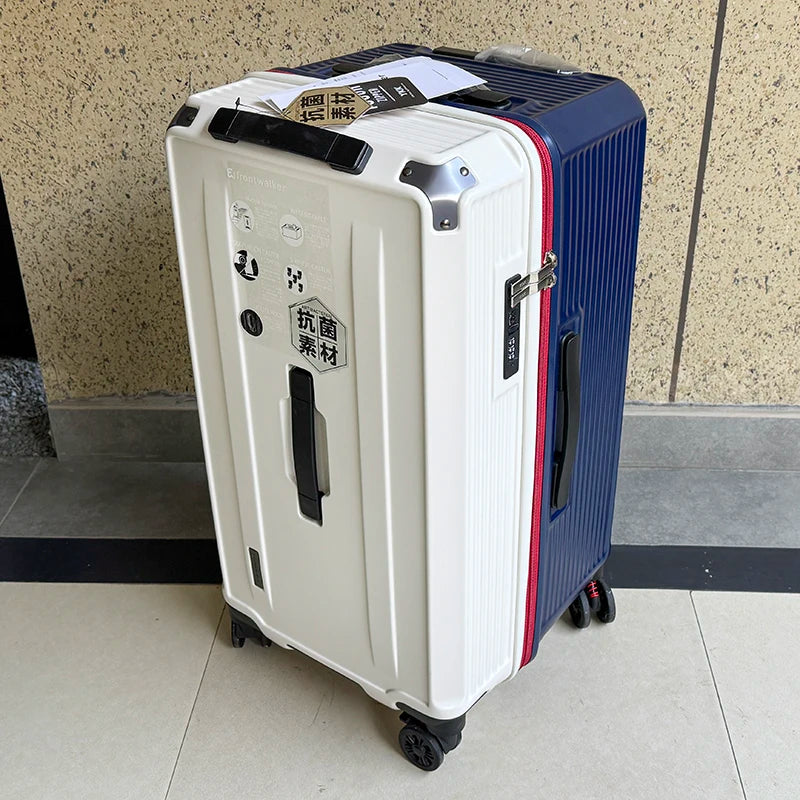 36/38/40/50 inch Large Size Luggage Explosion-proof Five Wheels Brake Travel Suitcase Thickened PC Material Zips Trolley Case