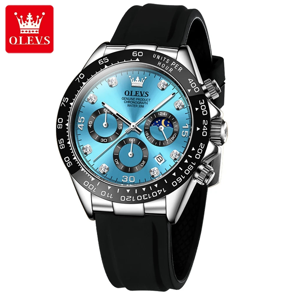 OLEVS 2875 Luxury Men Watch Quartz Man Watches Waterproof Luminous Top Brand Watch for Men Date Chronograph Sport Wristwatch