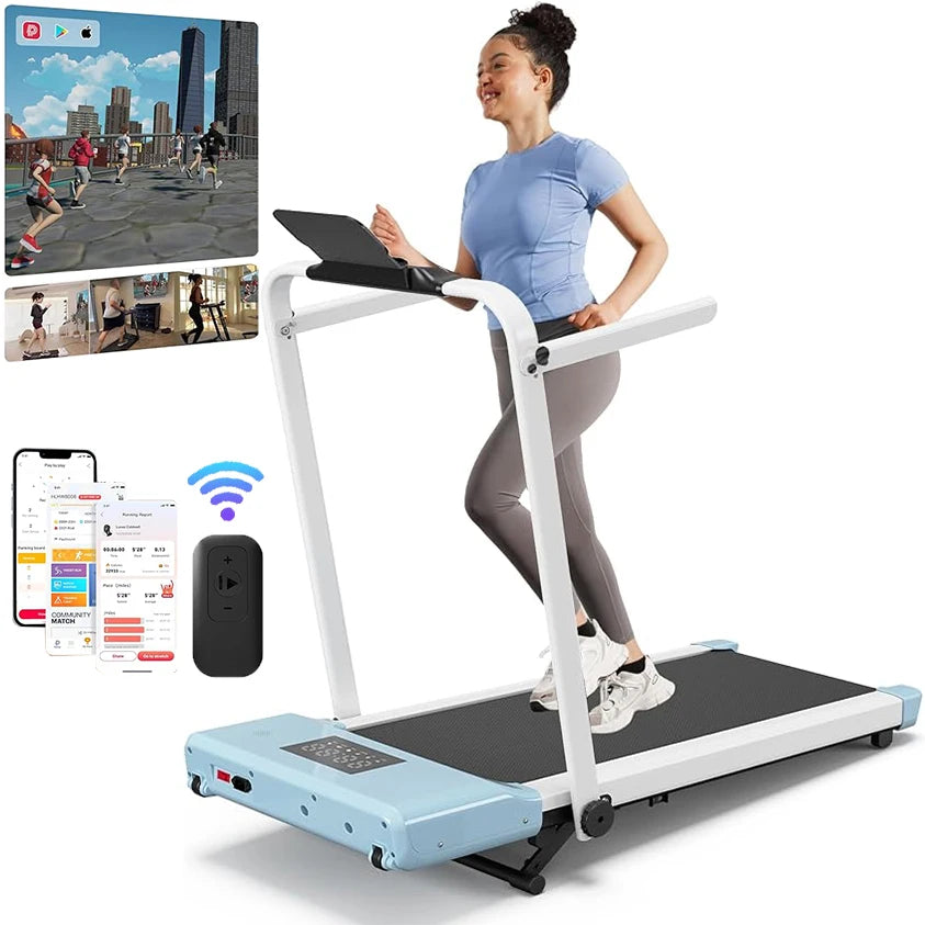 Hot Walking Pad Treadmill with 9% Incline Under-Desk for Home/Office 37.4inch Belt LCD Display Portable Foldable Safety Armrest - Kimlud