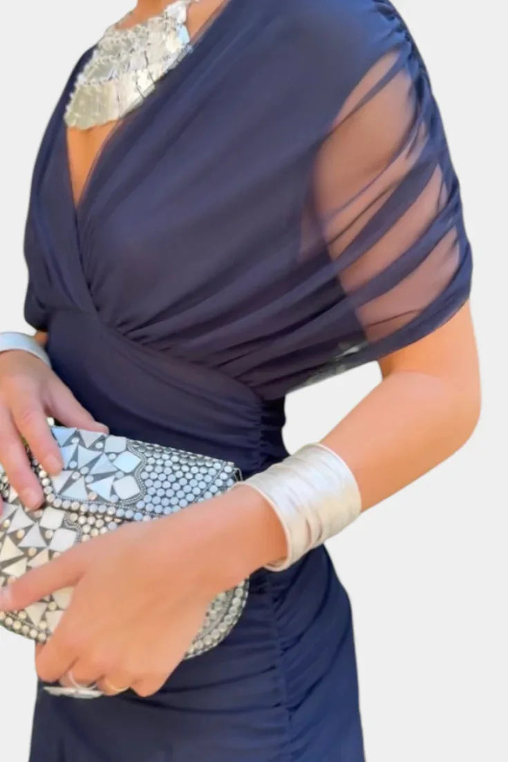 2025 New Fashion Printed Ruffle Dress Your Summer Casual Loose Bohemian Vacation V-neck Short-sleeved Long Dresses For...