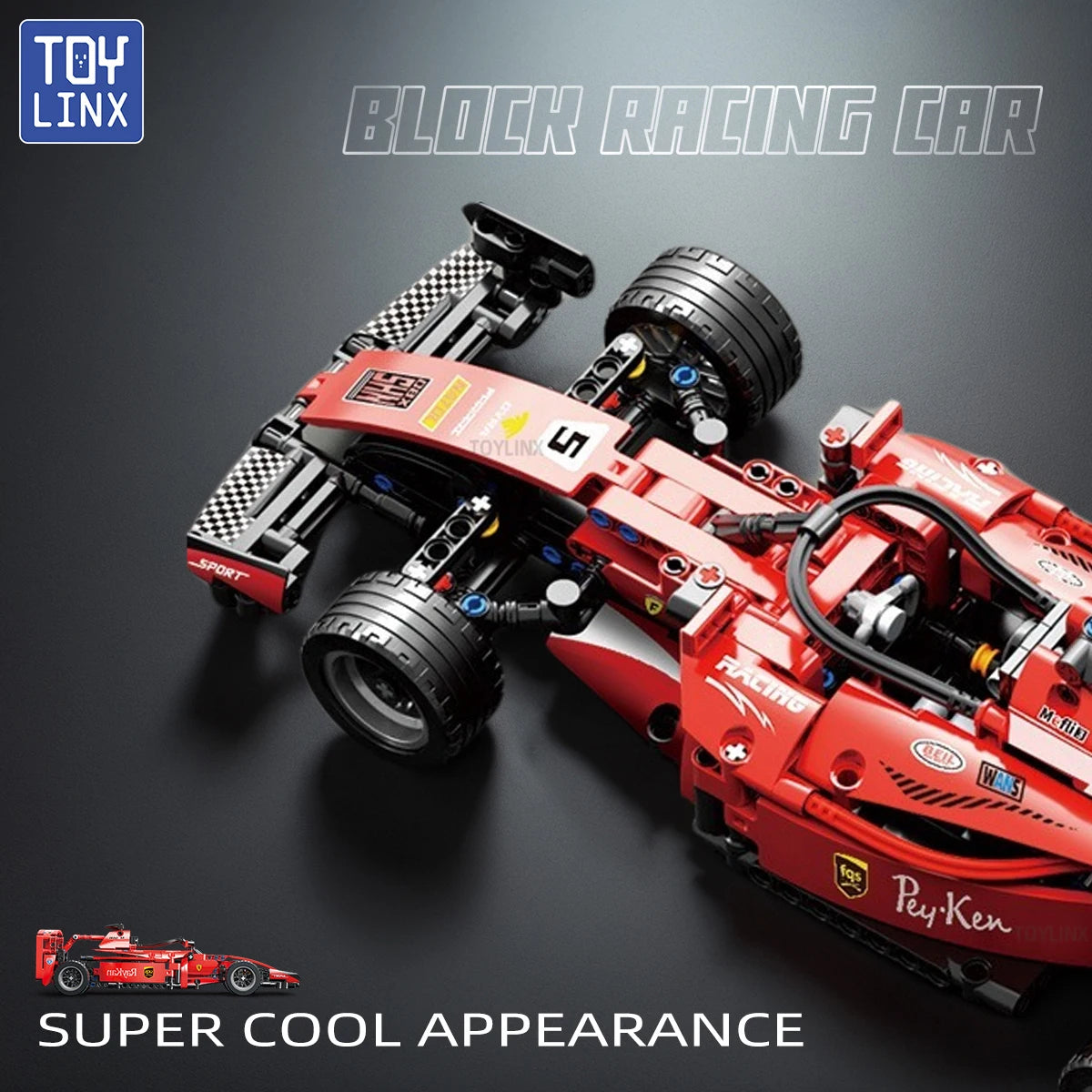 455PCS F1 RC Race Cars Sets MOC Remote Building Blocks Control Car DIY Kits Building Toys for Kids Christmas Halloween Gifts