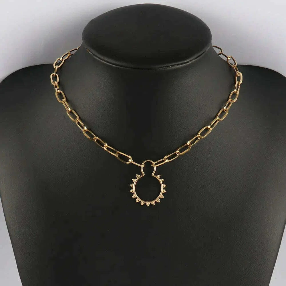 316L Stainless Steel Necklace For Women Choker Necklace Heart Clavicle Chain Necklaces Charm Heart Pendant Necklace Jewelry Gift