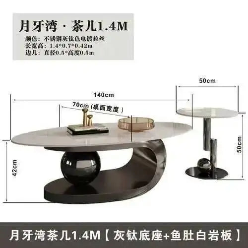 Nordic Living Room Coffee Tables Modern Design Decor Oval Coffee Tables Minimalist Mesa De Centro De Sala Home Furniture - Kimlud