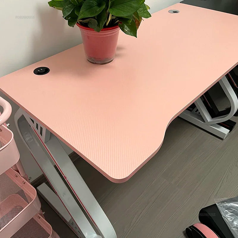 Minimalist Carbon Fiber Computer Desks for Bedroom Single Desktop Gaming Desk Nordic Office Furniture Home Study Reading Desk H - Kimlud