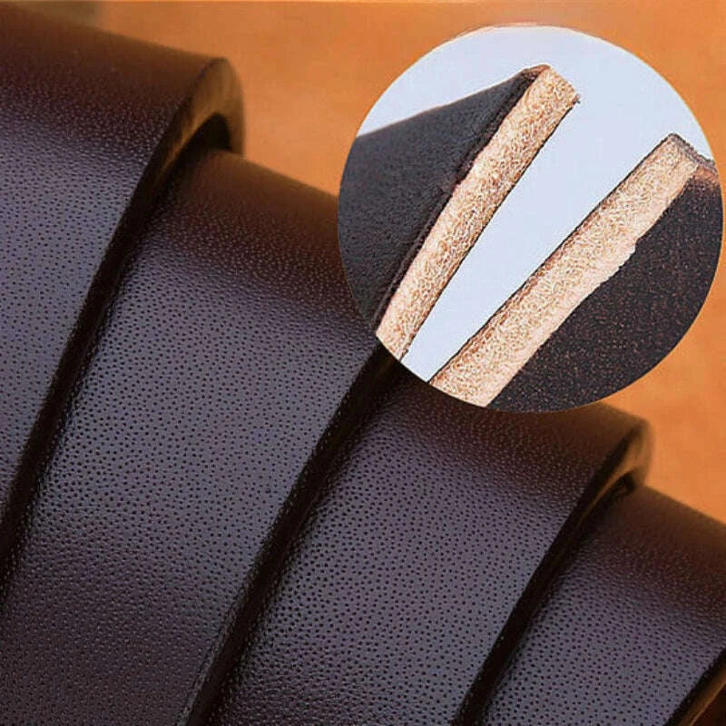 Men's Belt New Fashionable Men's Luxury Designer Belt 3.8cm Cowhide Belt Pin Buckle Men's Genuine Leather Belt 105-125cm