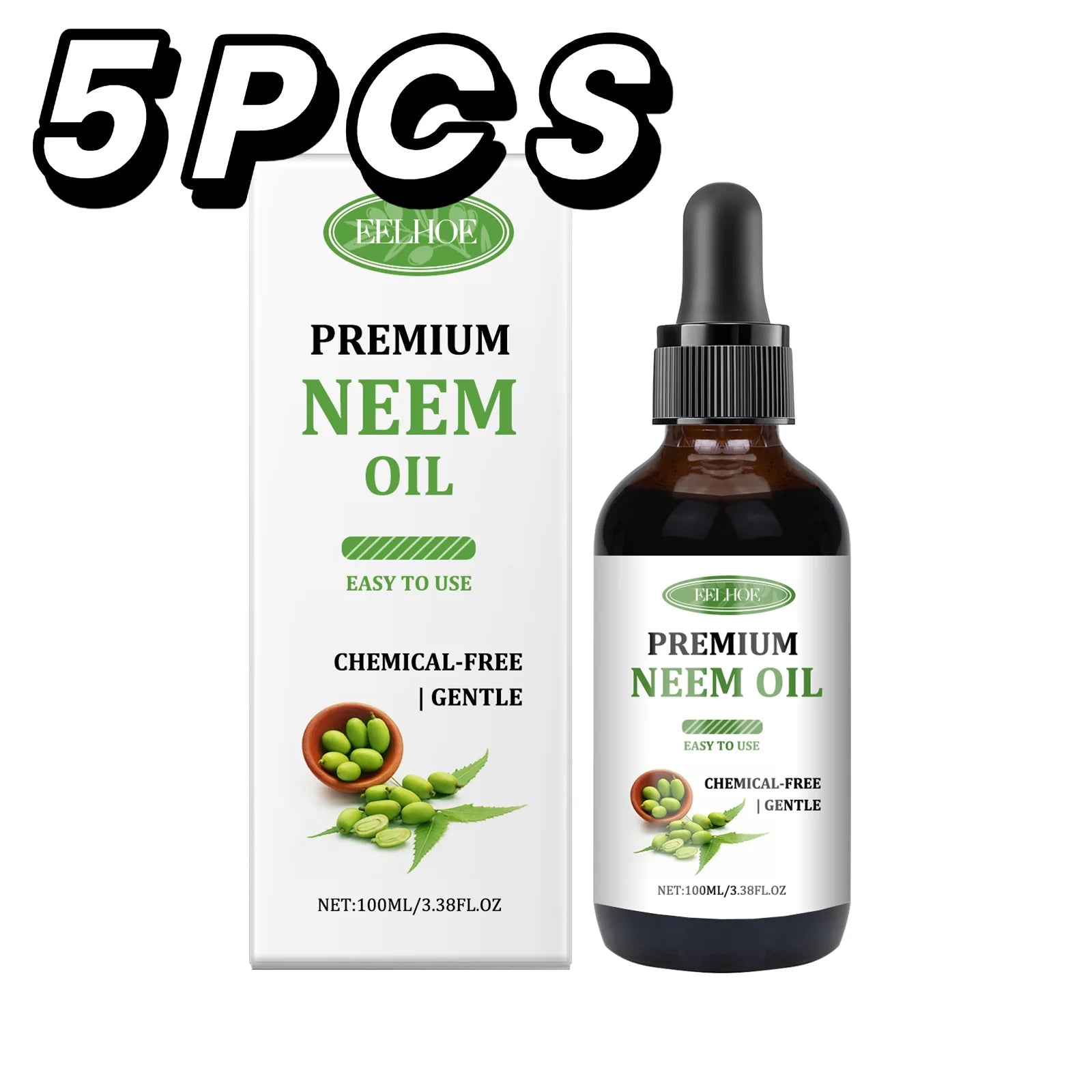 Pure Neem Oil Hair Serum Repairing Damaged Dry Split End Hydrating Nourishing Smoothing Soften Hair Essential Oil Hair Care