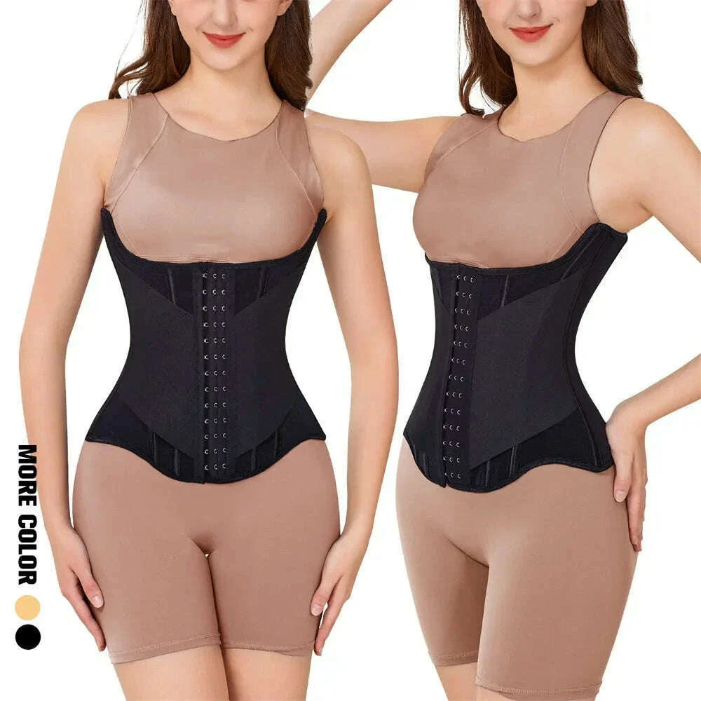 MiiOW U-shaped Waist Trainer Corset Women Shapers Breast Lifted Waist Trainer Steel Bone Slimming Breathable Women's Shapewear