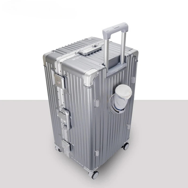 Luggage Large capacity 30-inch multi-functional suitcase 28-inch aluminum frame trolley case 26-inch anti-drop luggage