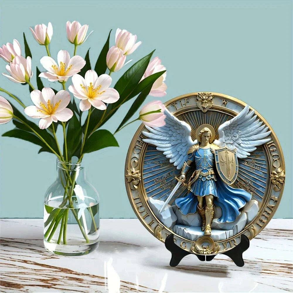 1PCS Home Decor Wooden Disc Angel Sub Series Holy Angel Redemption Bedroom Wall Decorations Photo Props Decoration