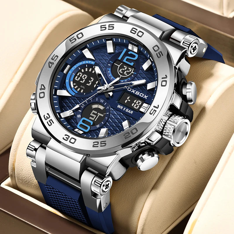 LIGE Men Digital Watch Military Sports Swimming Watches Fashion Waterproof Dual display Wristwatch Mens Relogios Masculino