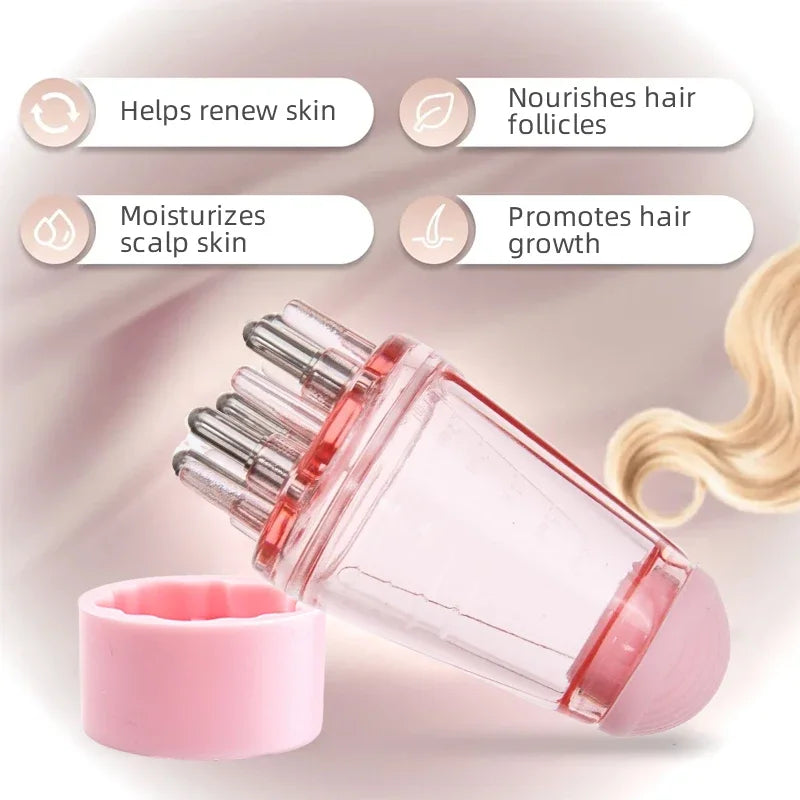 1/2pcs Hair Dye Tool Set Pink 6.09oz Hair Oil Applicator Bottle and1ml Dil Hair Growth Solid Hair Comb Salon...