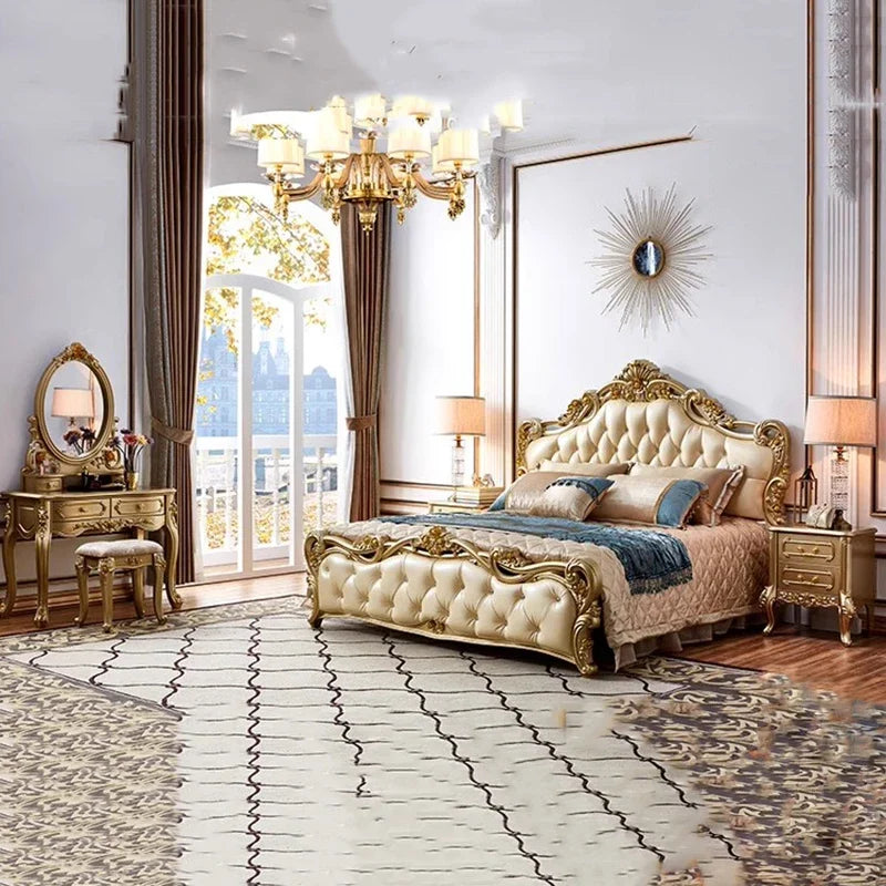 Princess Modern Designer Bedroom Set Double High End Bedding Luxury Bedroom Set Girl Design Letti E Mobili Nordic Furniture - Kimlud