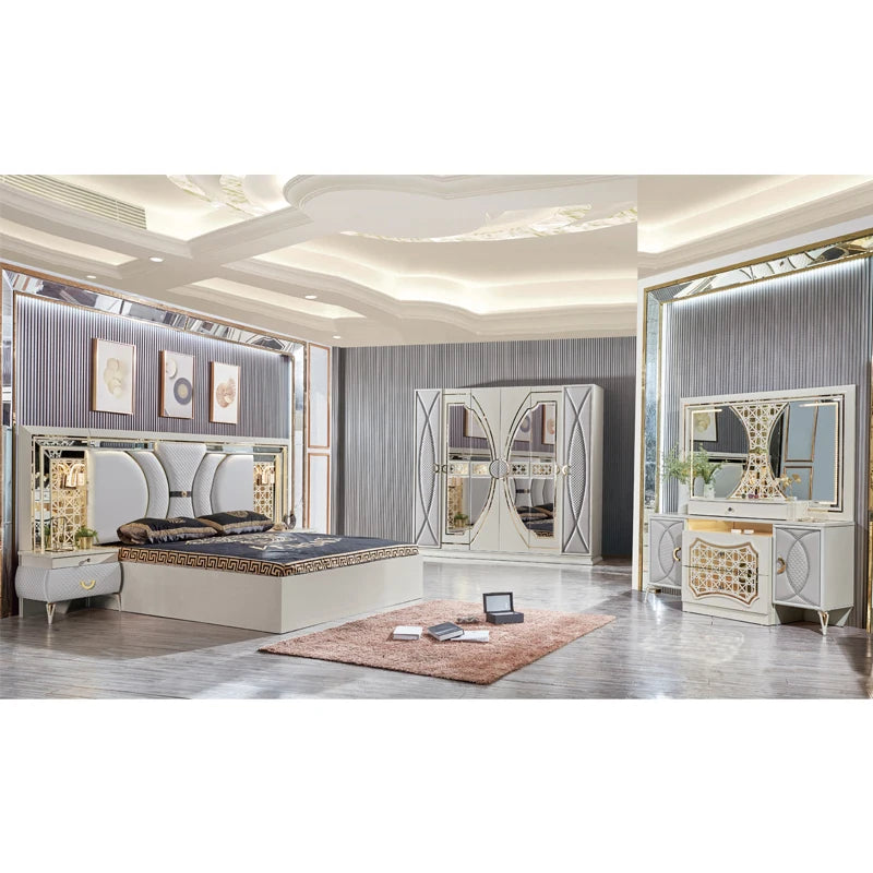 A Modern Leather Smart Bed with Massage Multi Function Bedroom Furniture Wooden Single Bed with Drawer