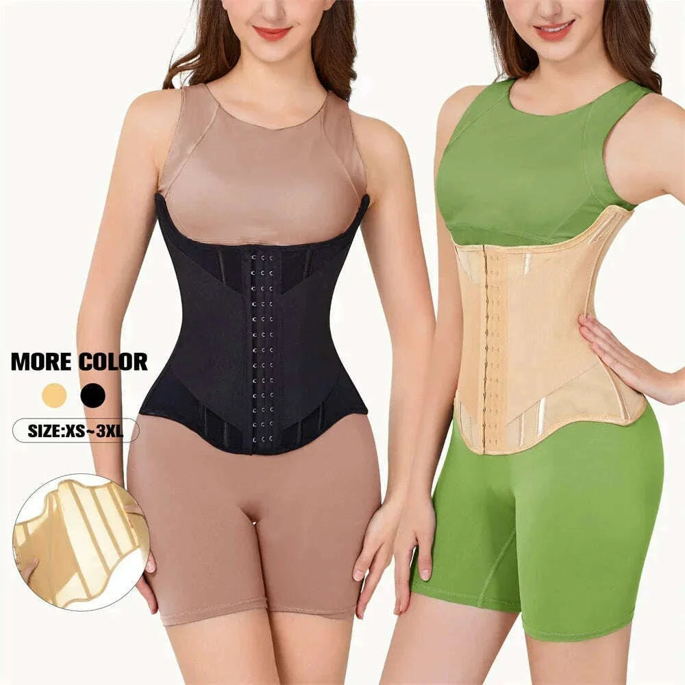 MiiOW U-shaped Waist Trainer Corset Women Shapers Breast Lifted Waist Trainer Steel Bone Slimming Breathable Women's Shapewear