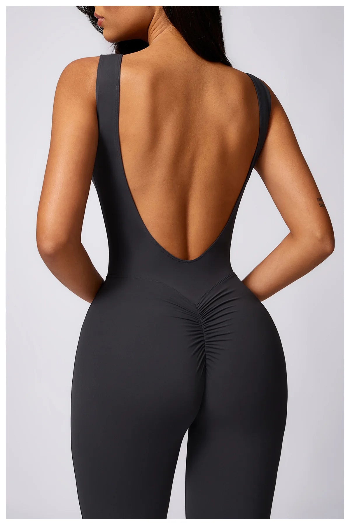 Hollow Out Backless One Piece Yoga Jumpsuit Women Sport Sleeveless Fitness Gym Suit Workout Exercise Skinny Flare Bodysuits