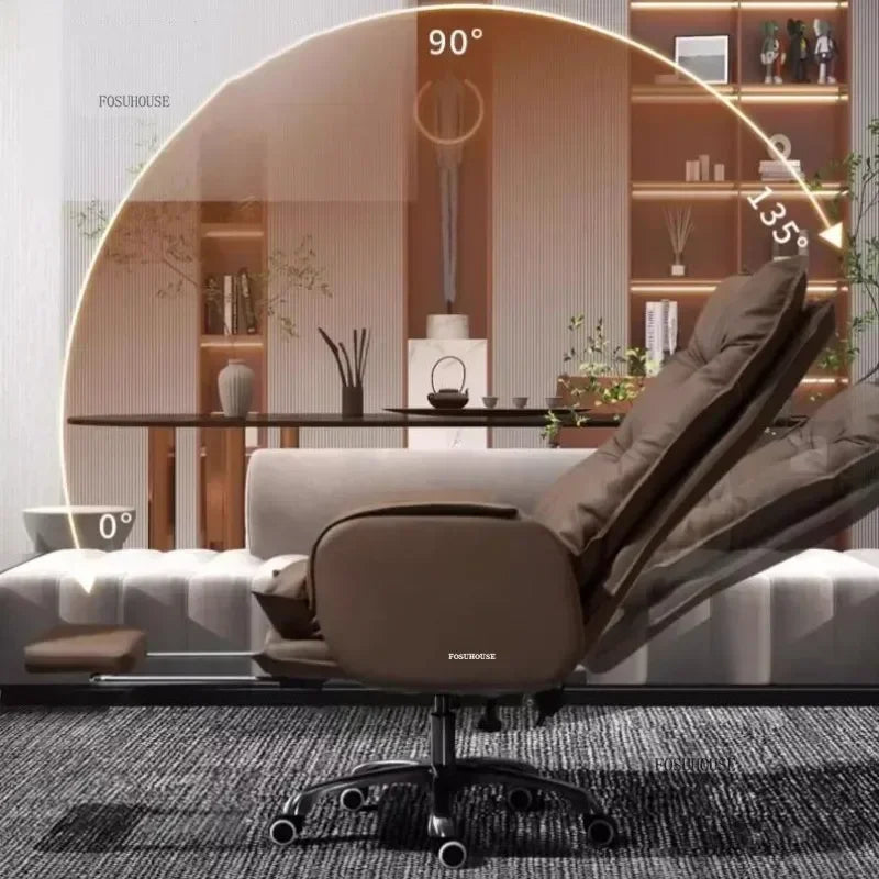 Modern Designer Armchairs Lazy Rolling Leather Office Chair Home Computer Swivel Gaming Accent Chairs Office Furniture w...