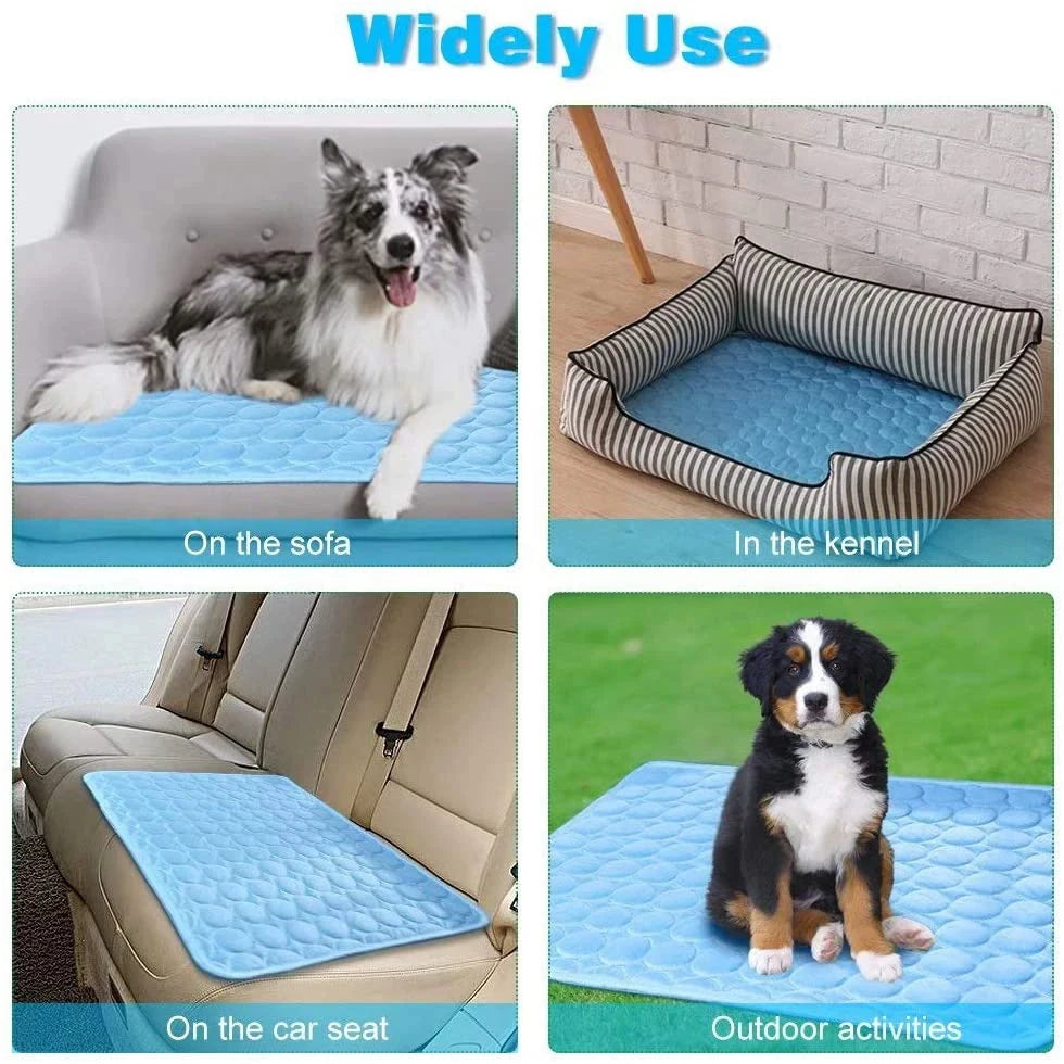 Dog Mat Cooling Summer Pad Mat For Dogs Cat Blanket Sofa Breathable Pet Dog Bed Summer Washable For Small Medium Large Dogs Car