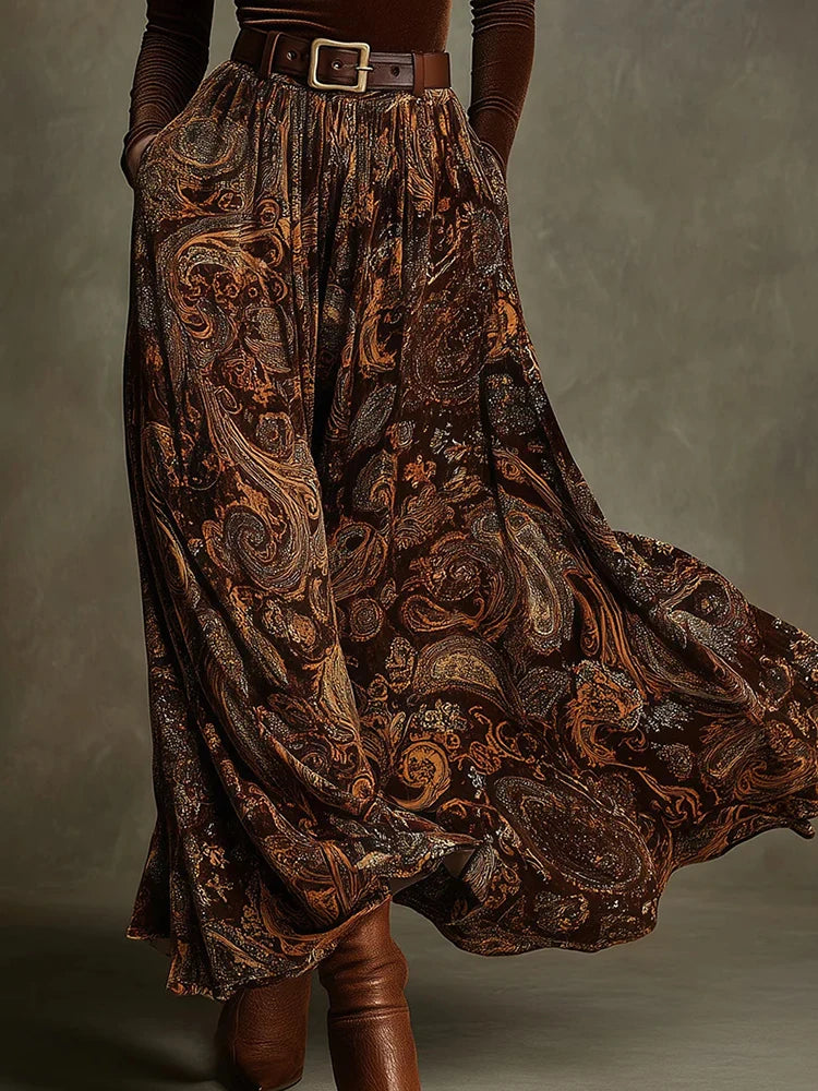 Autumn Winter Women's O Neck Pullover Top And Maxi Skirt Two-Piece Set Long Sleeve Chic Holiday Fashion Outfit Ladies Suits 2025