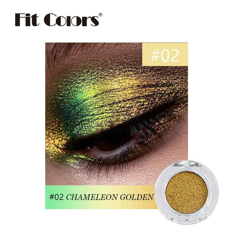 High-Pigmented Chameleon Purple Eyeshadow Powder MultiChrome Shifting Pigments Shiny Metallic Lipstick Eyes Makeup Palette