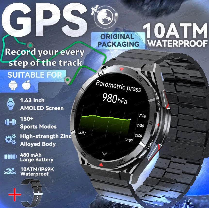 2025 New for HUAWEI Original Premium GPS SmartWatch Ultra HD AMOLED Display Built-in GPS BT Call 10ATM Waterproof Smart Bracelet