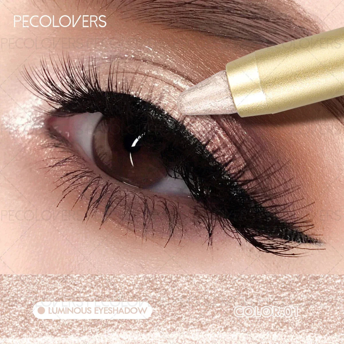 1pc High-Gloss Eyeshadow Stick - Pearly Glitter & Matte Finishes, Long-Lasting, Waterproof, Smudge-Proof, Easy Application