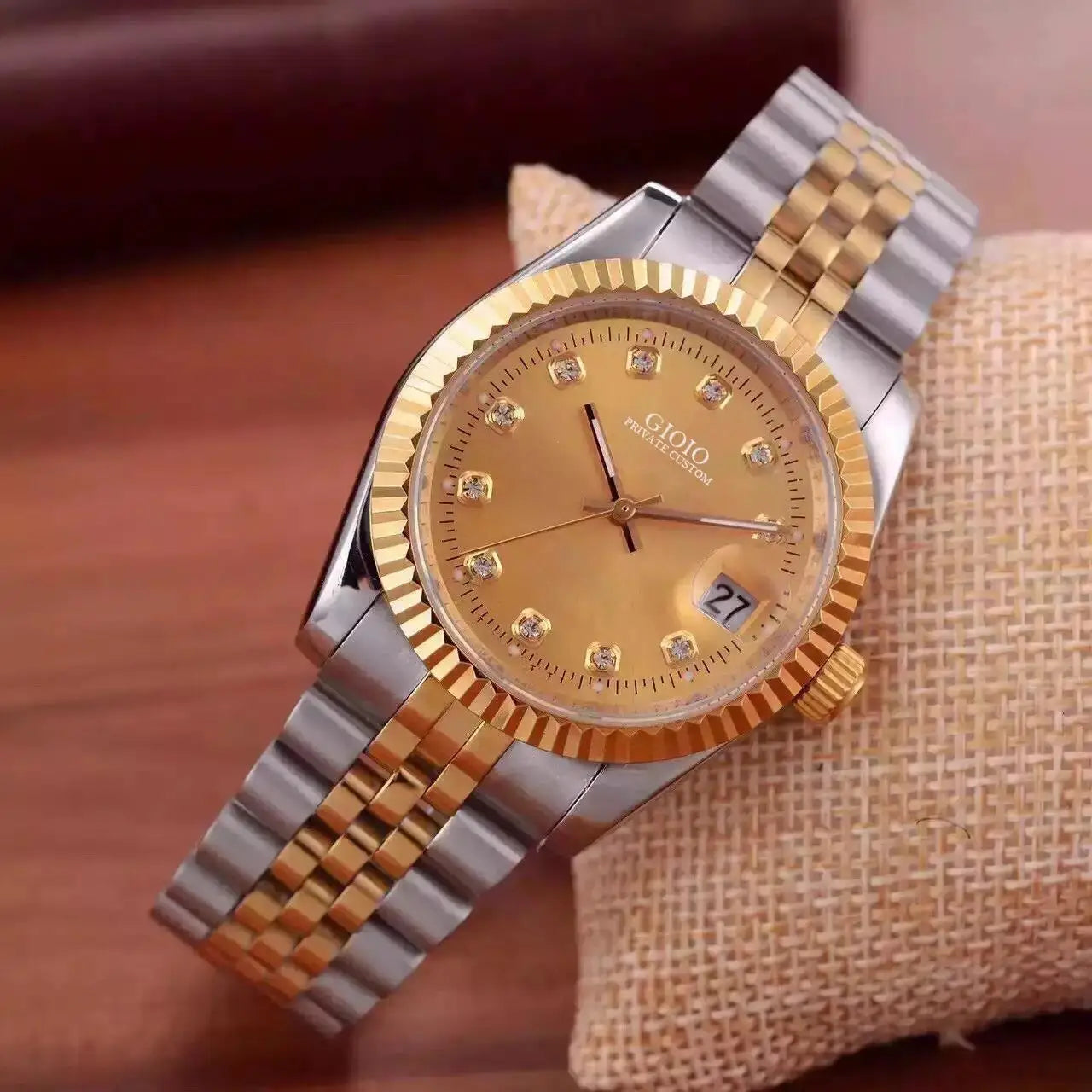 Luxury New Men Watch Automatic Mechanical Watches Stainless Steel Bracelet Silver Gold Black Diamonds Dial for Datejusts Style - Kimlud