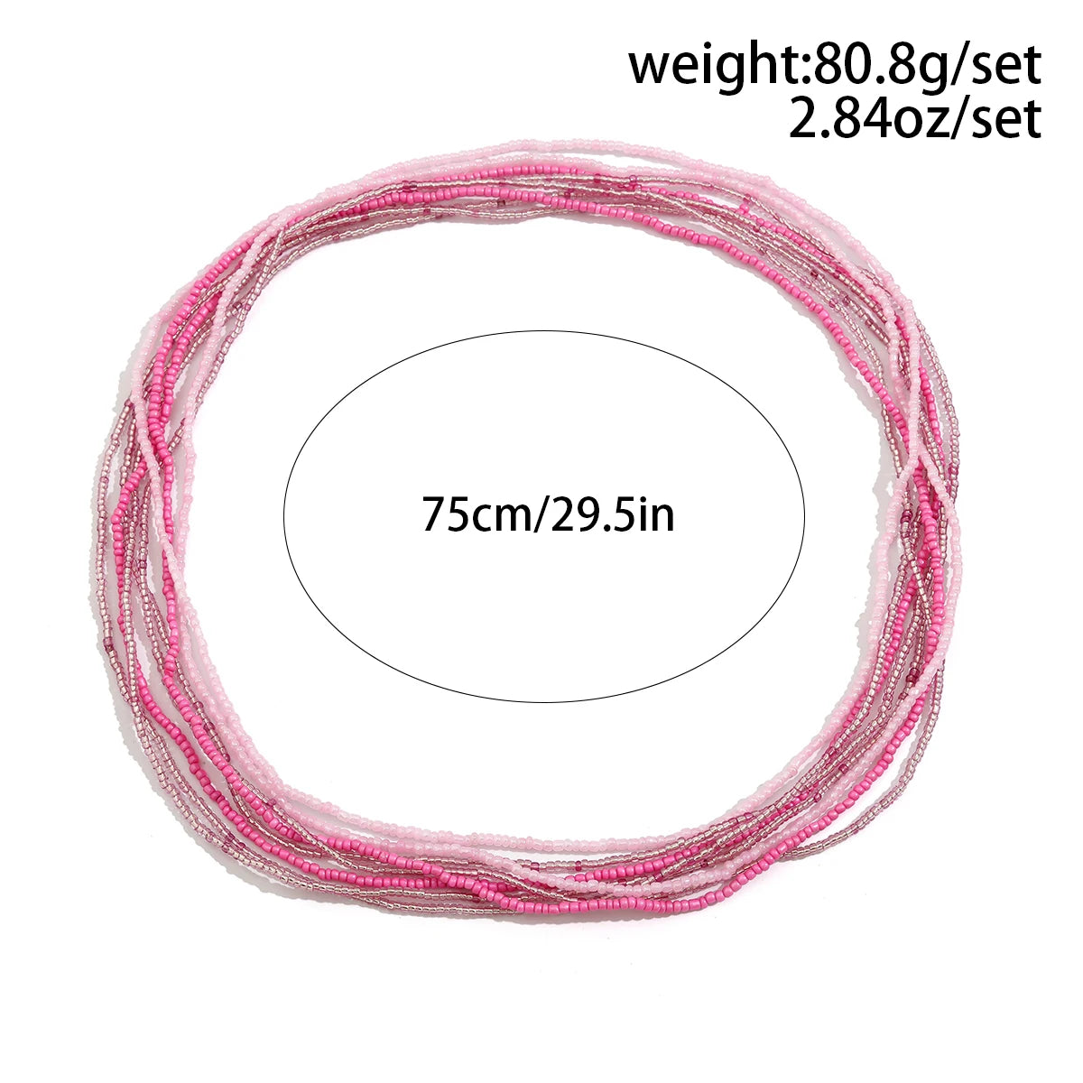 Ingemark 8Pcs/Set Boho Beads Waist Chains Women Girls Summer Beach Bikini Elastic Belly Belt Waistband Y2K Jewelry Accessories - Kimlud