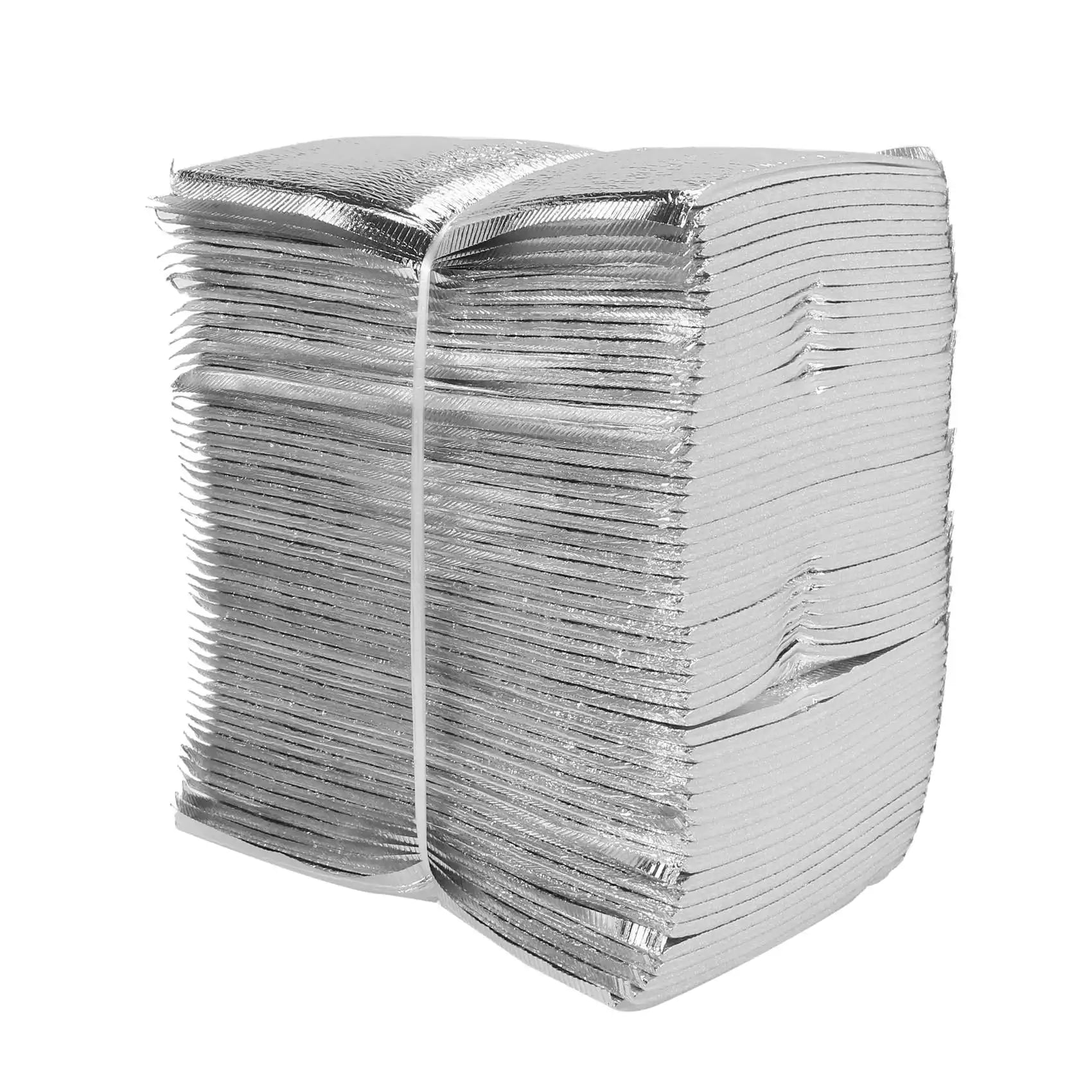 50Pcs Lunch Cooler Bag Insulation Folding Picnic Portable Ice Pack Food Thermal Bag Food Delivery Drink Carrier Insulated Bag