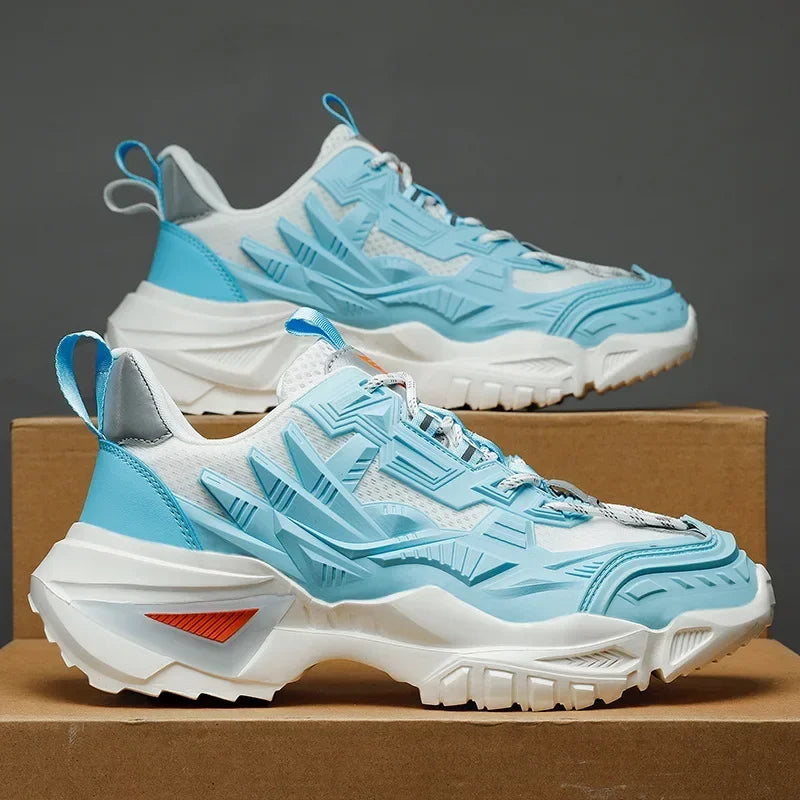 Rotary Buckle Unisex Trendy Sneakers Chunky Men Running Shoes Women Thick Bottom Jogging Footwear Couple Street Zapatos 2023