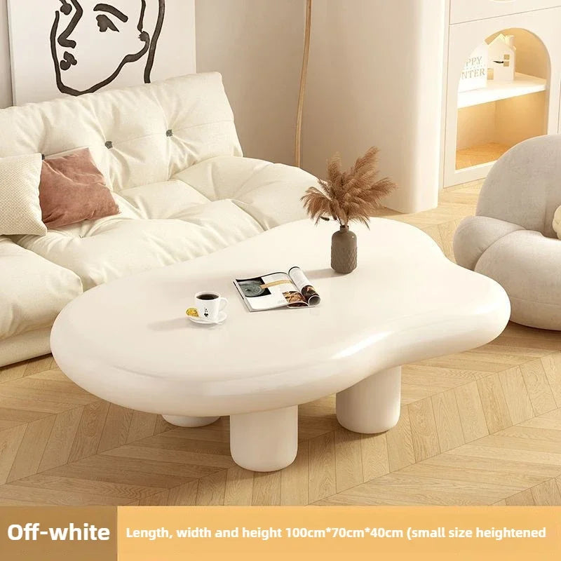 Cream Simple Modern Tea Coffee Table Clouds Tea Table House Lonely Wind Nordic Home Living Room Small Apartment Shaped Furniture - Kimlud