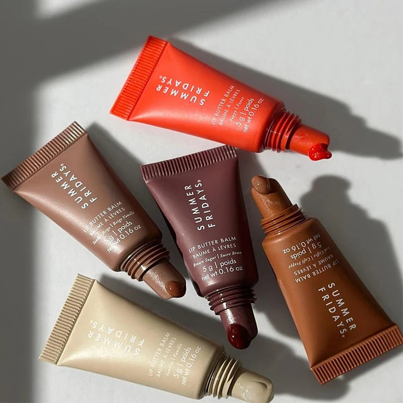 Summer Fridays Lip Balm Moisturizing Mirror Lip Gloss Lip Vanilla Pink Sugar Coffee Cake Smell Lipstick Transparent Oil Makeup