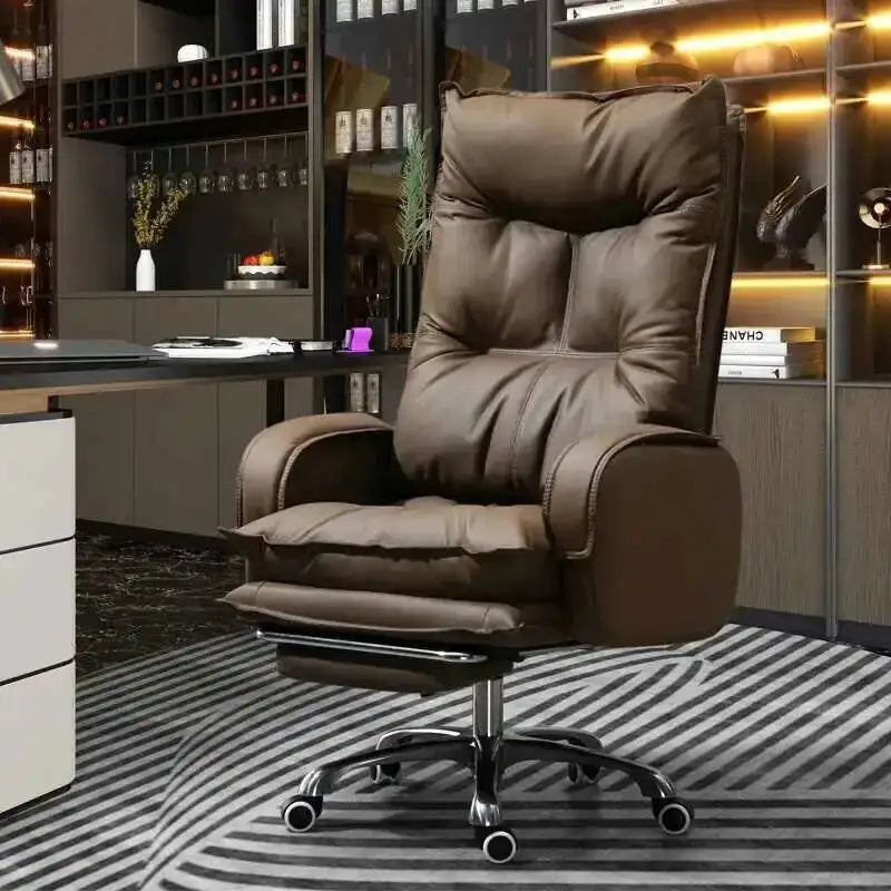 Massage Designer Chair Arm Home Office Lazy Rolling Leather Chair Home Computer Swivel Accent Silla De Escritorio Furniture - Kimlud