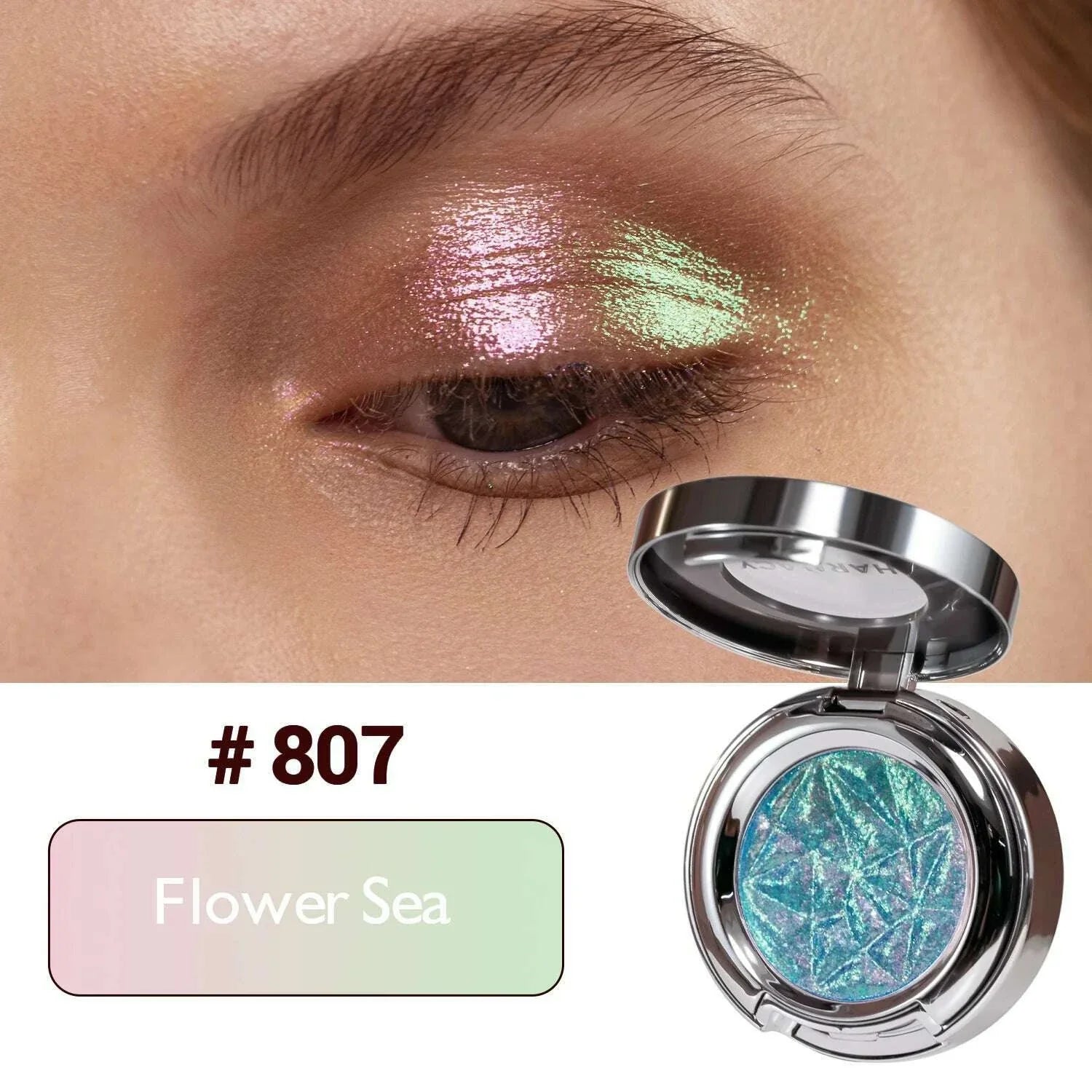 CHARMACY Optical Chameleon Shiny High Gloss Eyeshadow Palette Long Lasting Eye Glitter Pigment Professional Makeup For Women