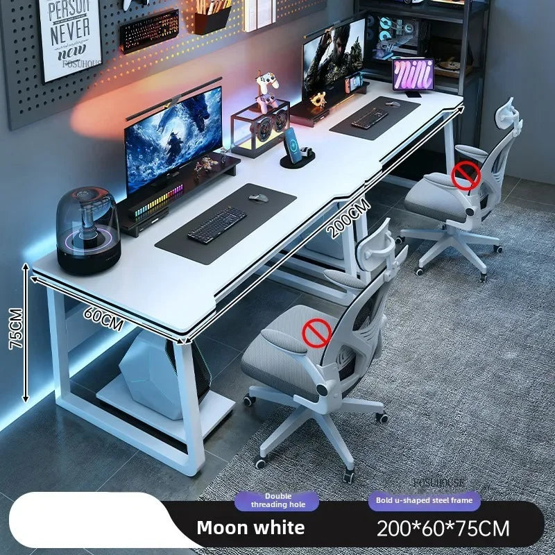 Modern Double Computer Desks Home Desktop E-sports Gaming Table Bedroom Simple Desk Student Study Tables Office Furniture N