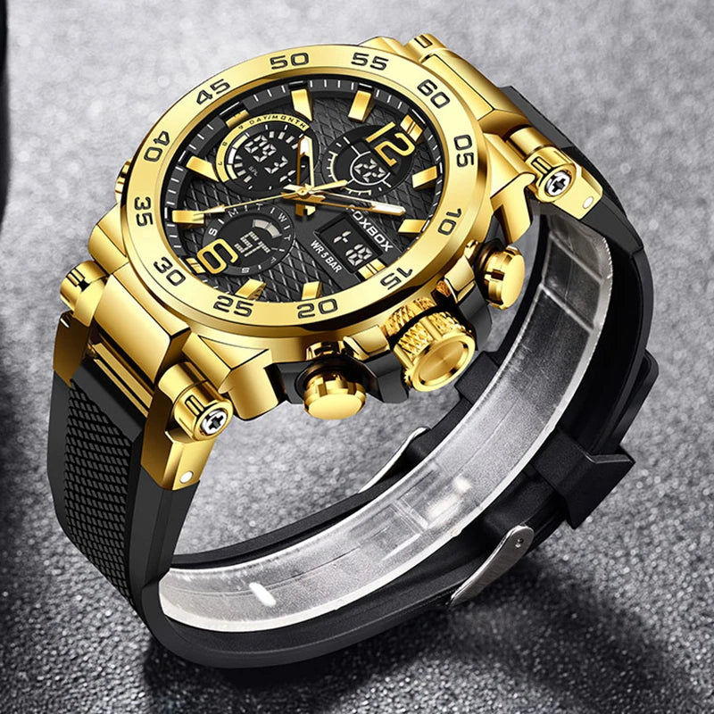 LIGE Men Digital Watch Military Sports Swimming Watches Fashion Waterproof Dual display Wristwatch Mens Relogios Masculino
