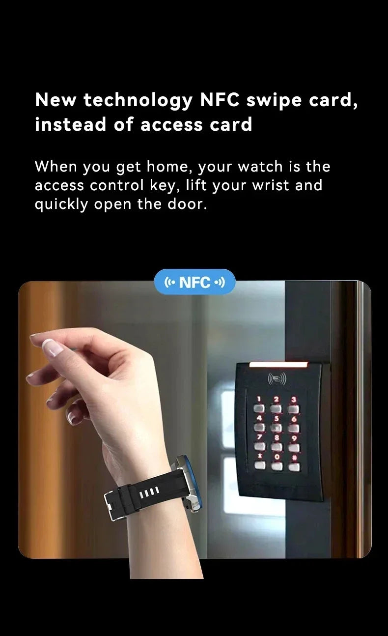 2025 NFC AMOLED Smart Watch Men Custom Dial Answer Call Sport GPS Track Compass IP68 Waterproof Smartwatch For Huawei Ultimate