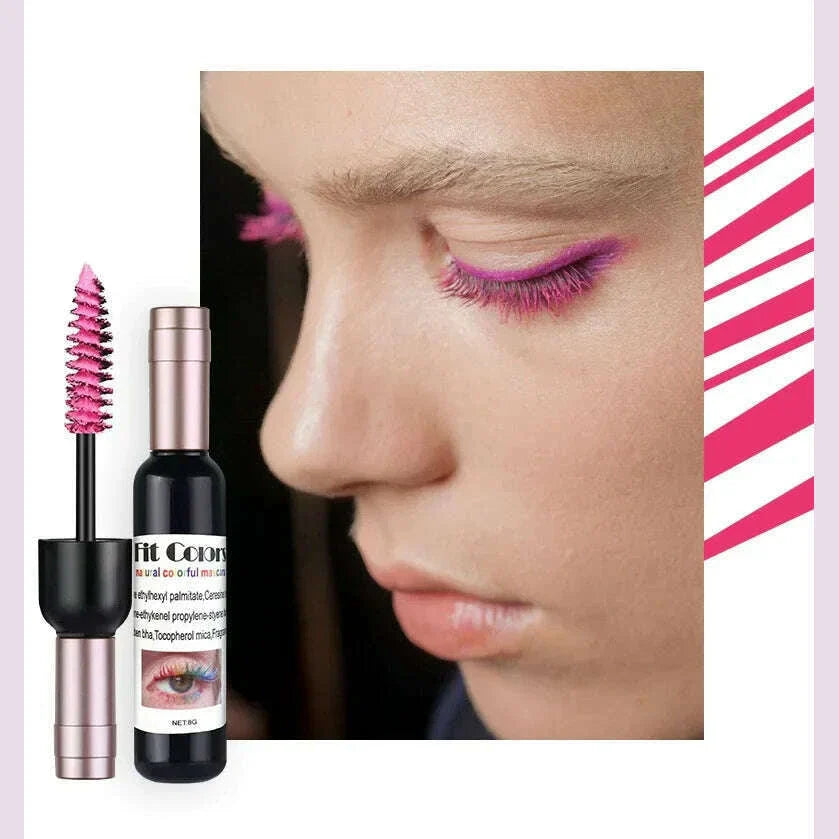 1PC Colorful Eyelash Mascara EyeLashes Extension Curling Lengthen White Purple Cosplay Makeup Glitter Point Diamond Mascara