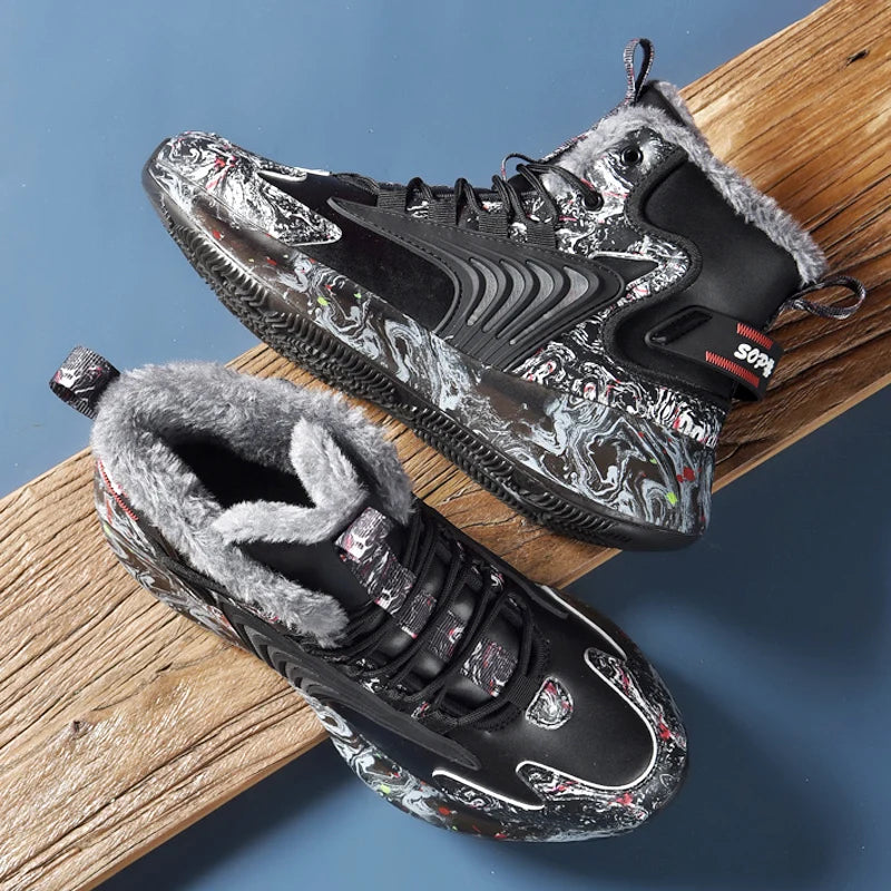 men boots 2025 New Winter Slippers Warm Men Shoes Waterproof Non-Slip Plush Sneakers Male tenis shoes Boots Men Sneakers Winter - Kimlud