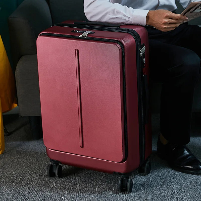 New Designer 20"24"inch Business Travel Suitcase Rolling Luggage with Laptop Bag Universal Wheel Trolley PC Box Trolley Luggage