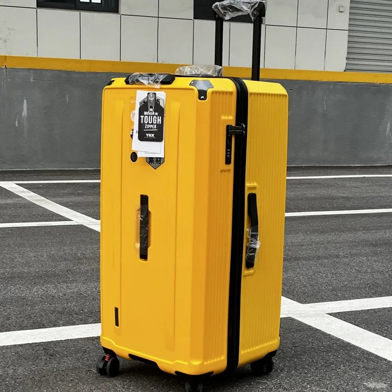 36/38/40/50 inch Large Size Luggage Explosion-proof Five Wheels Brake Travel Suitcase Thickened PC Material Zips Trolley Case