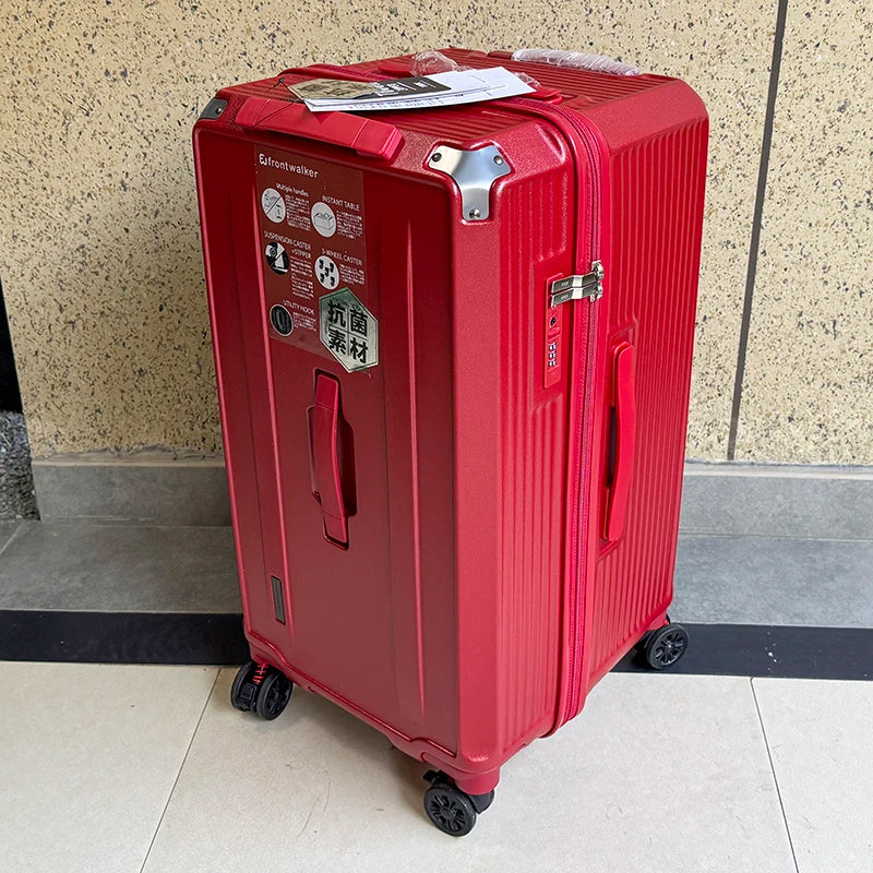 36/38/40/50 inch Large Size Luggage Explosion-proof Five Wheels Brake Travel Suitcase Thickened PC Material Zips Trolley Case