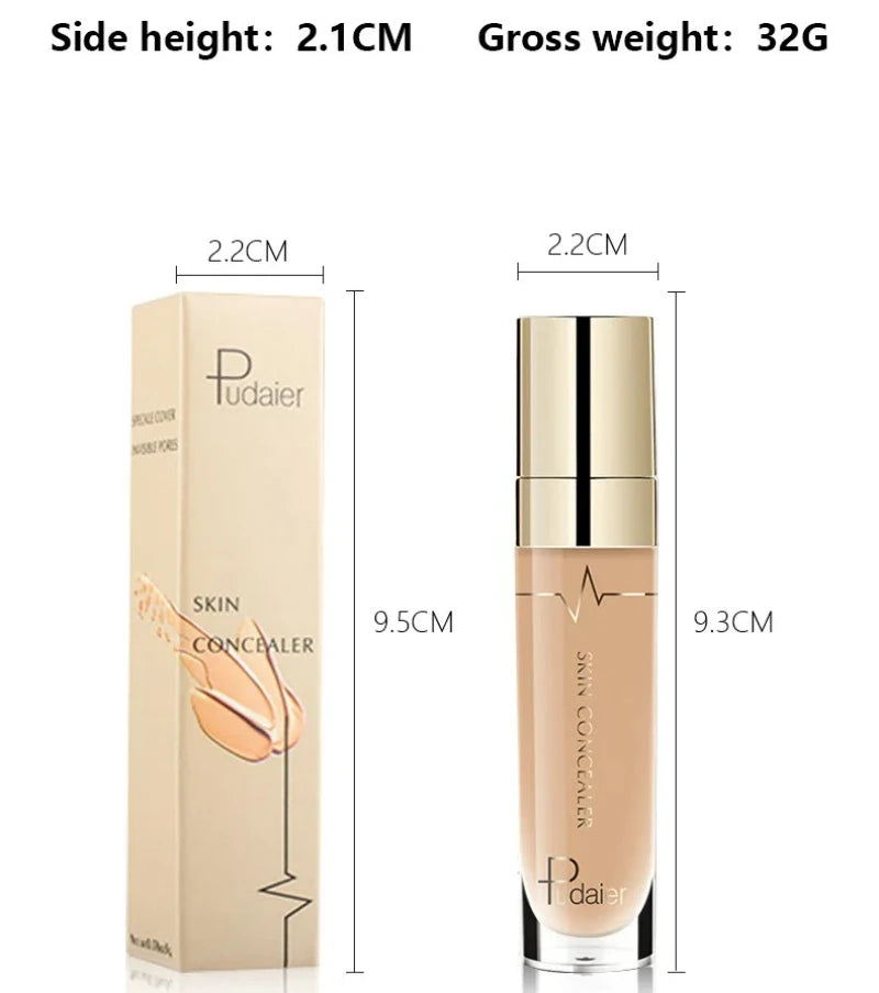 Pudaier Make-up Concealer 22Color Liquid Concealer Perfect Cover Pore Dark Circles Oil-control Waterproof Liquid Face Foundation