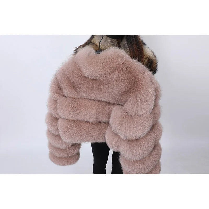 MAOMAOKONG 2025 Trend New Real Fur Coat Natural Fox Fur Women's Winter Coats Short Jackets Female Clothing Vests Fashion