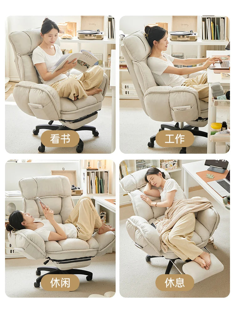 Computer Chair, Comfortable Office, Lying, Lazy Sofa, Dormitory Desk, Study Chair, E-sports Chair | Kimlud Office Luxury Desk