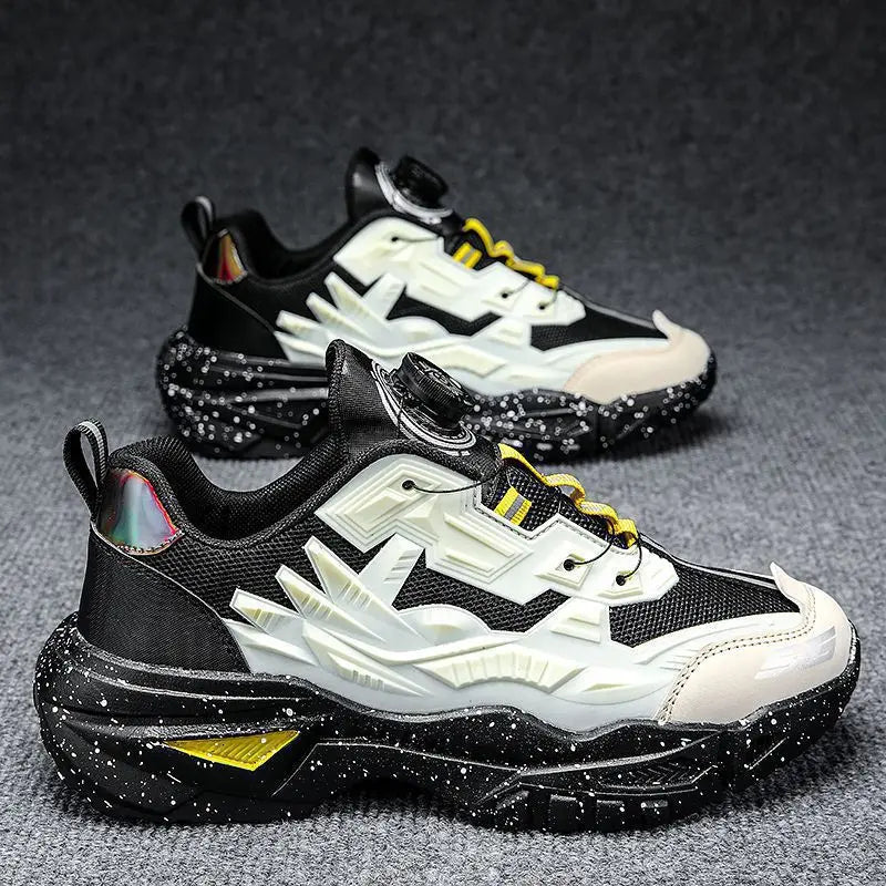 Men's Sport Shoes Thick Bottom Casual Style Fall Fashion Trendy Brand Hong Kong Style Old Dad Shoes Breathable Mesh Upper - Kimlud