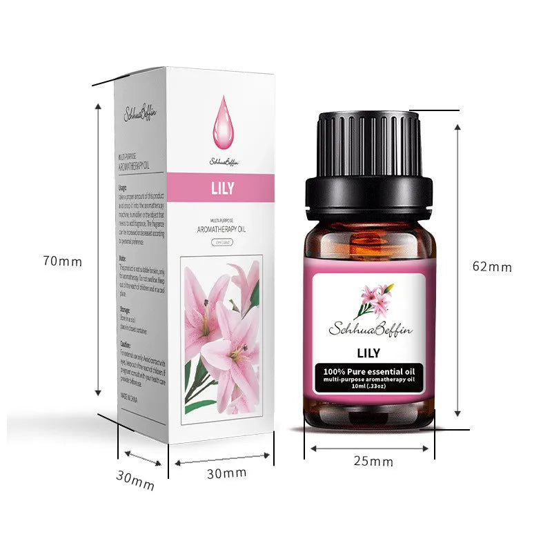 10ml Lavender Green Tea Plant Essential Oil Natural Aromatherapy Fragrance Humidifier Water Soluble Massage Essential Oil - Kimlud