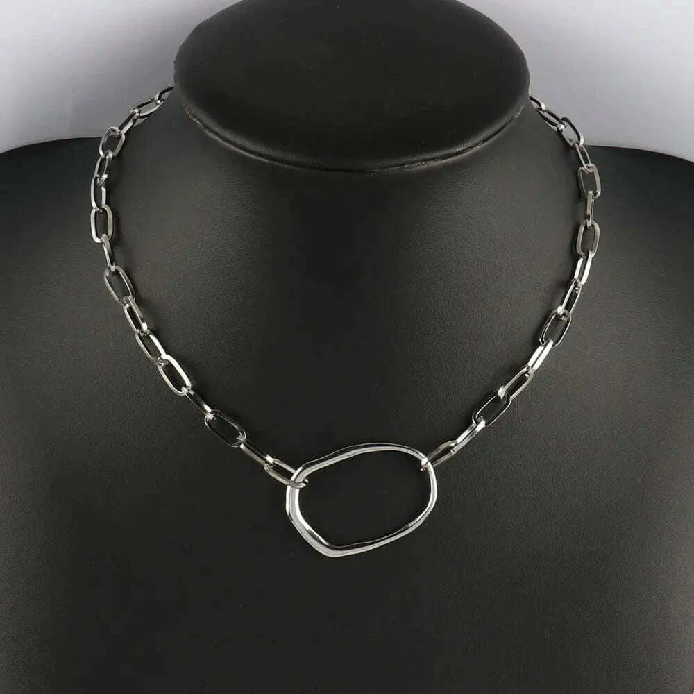 316L Stainless Steel Necklace For Women Choker Necklace Heart Clavicle Chain Necklaces Charm Heart Pendant Necklace Jewelry Gift