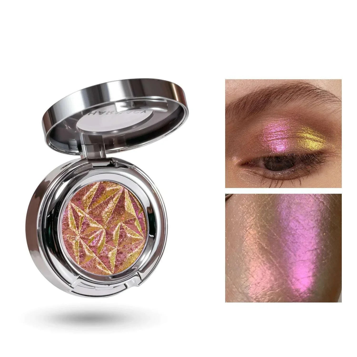 CHARMACY Optical Chameleon Shiny High Gloss Eyeshadow Palette Long Lasting Eye Glitter Pigment Professional Makeup For Women