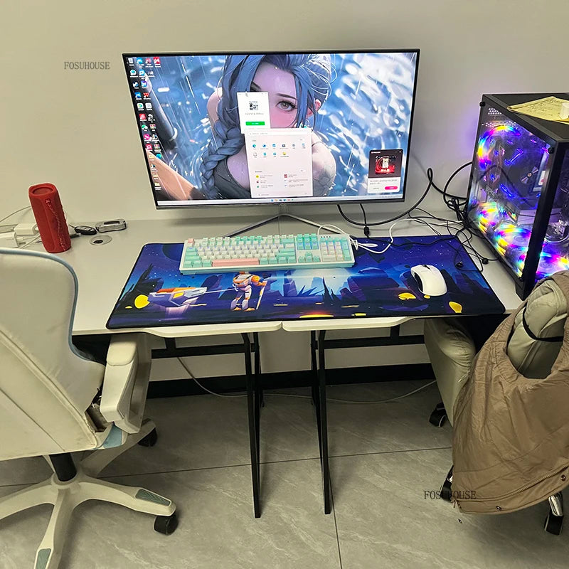 Modern Double Computer Desks Home Desktop E-sports Gaming Table Bedroom Simple Desk Student Study Tables Office Furniture - Kimlud