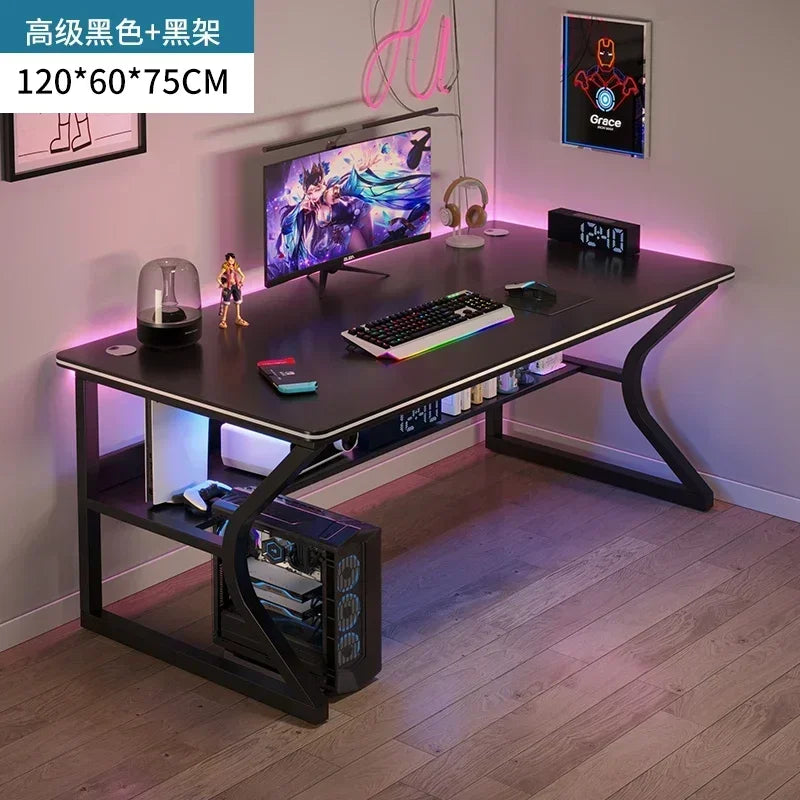 Simple Desktop Computer Desks Home Bedroom Workbench Gaming Tables Office Furniture Student Study Writing Desk and Chair Set E C